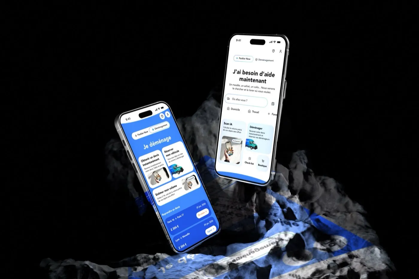 Packler, application de déménagement